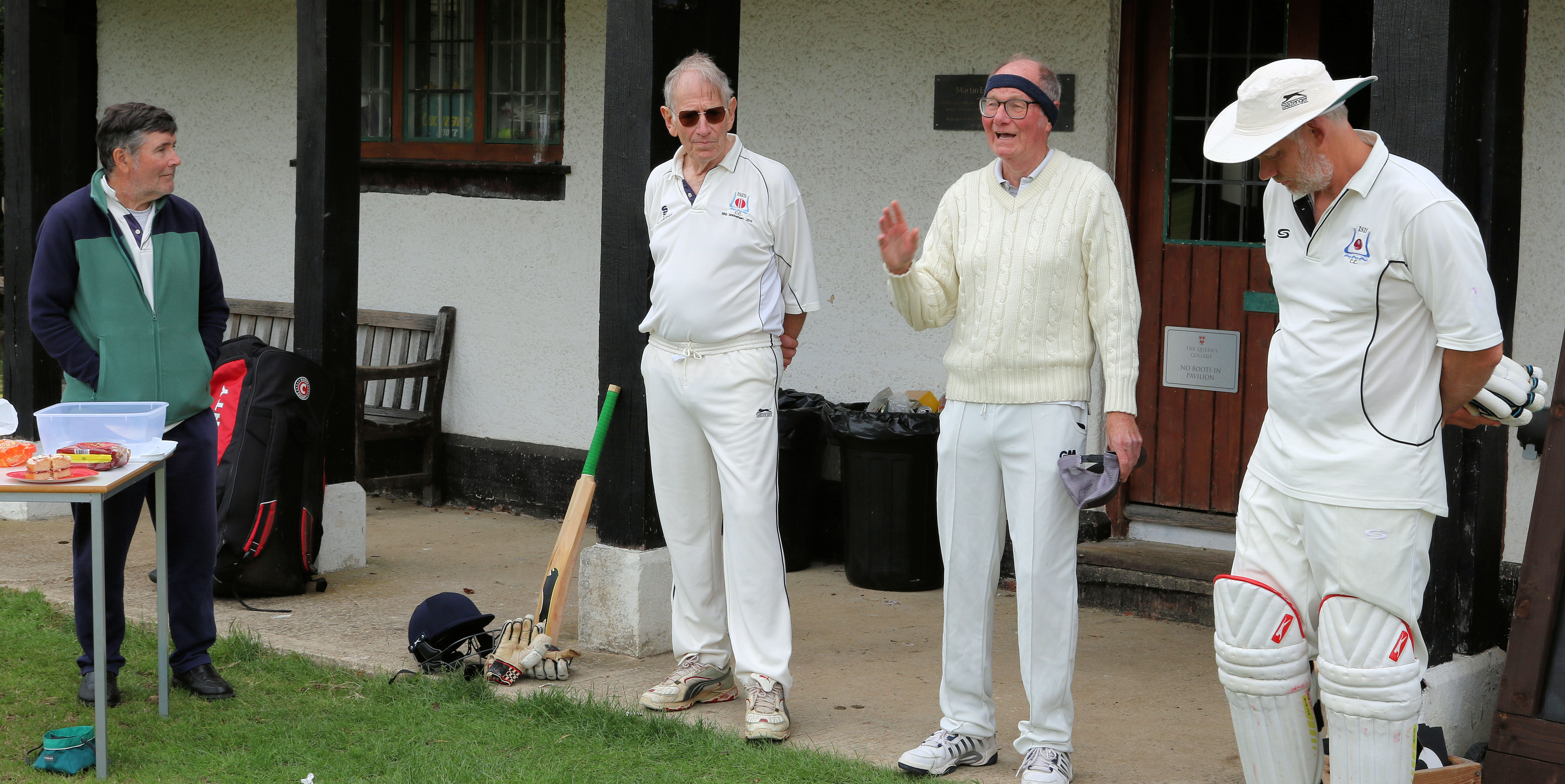 Founder member Mark Griffiths, with co-Presidents Pete Wiblin and Keith Ponsford, and Alex Beavan (2026 club chairman) alongside them.