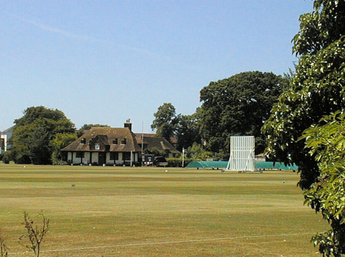 Queens College sports ground, seen from the tow-path.