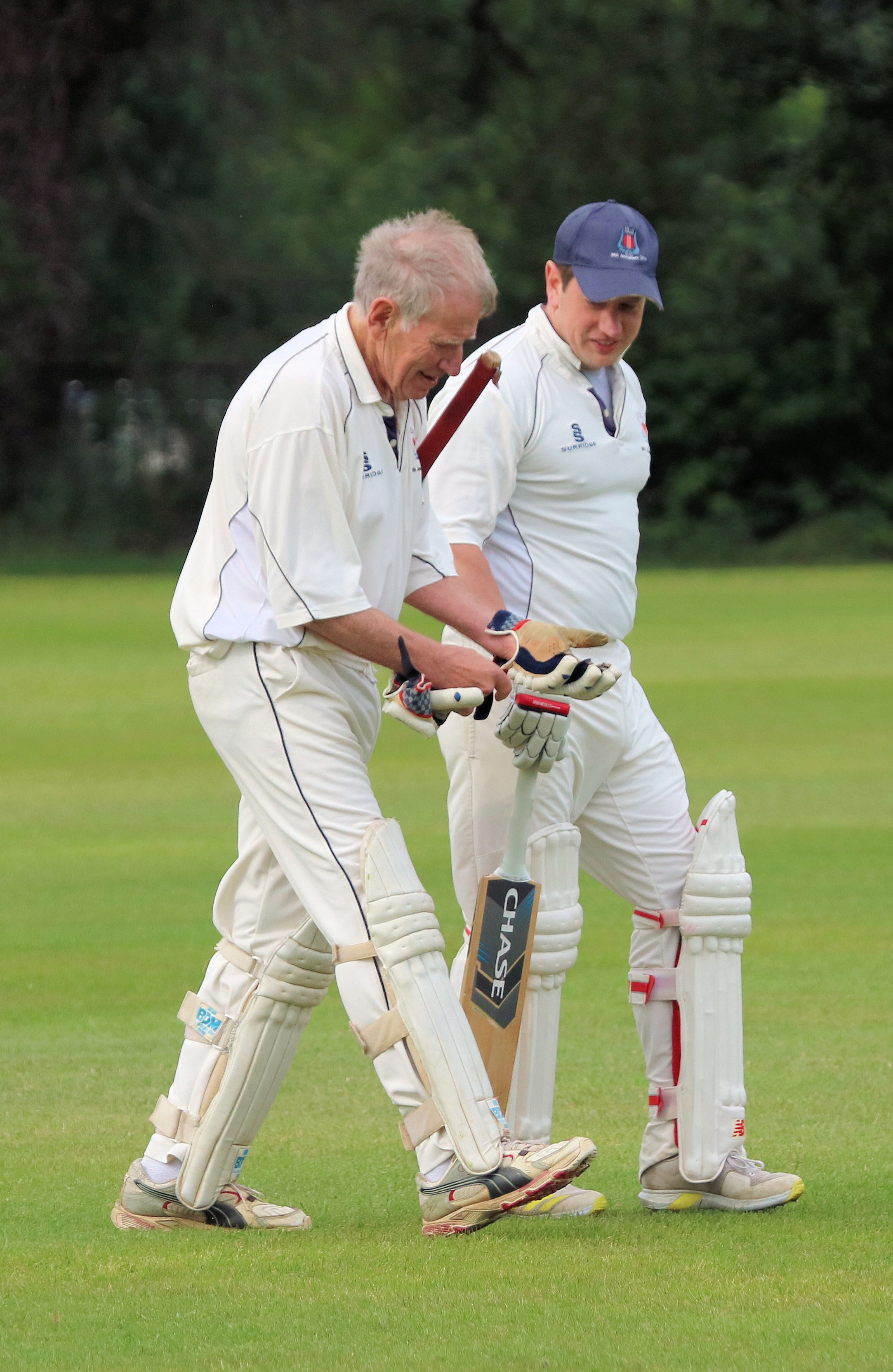 Keith and Jonathon Ponsford going in to bat 2026